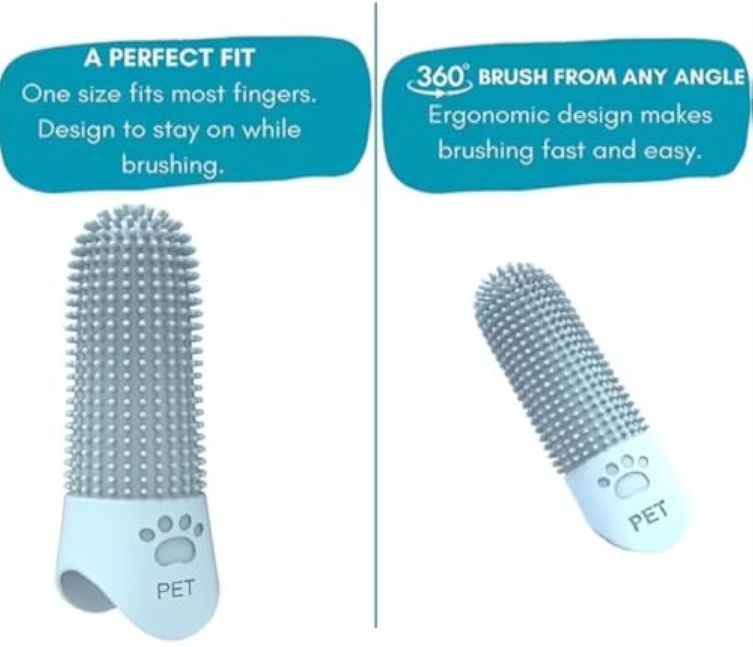 360 Angle Pet Finger Toothbrush For Dogs