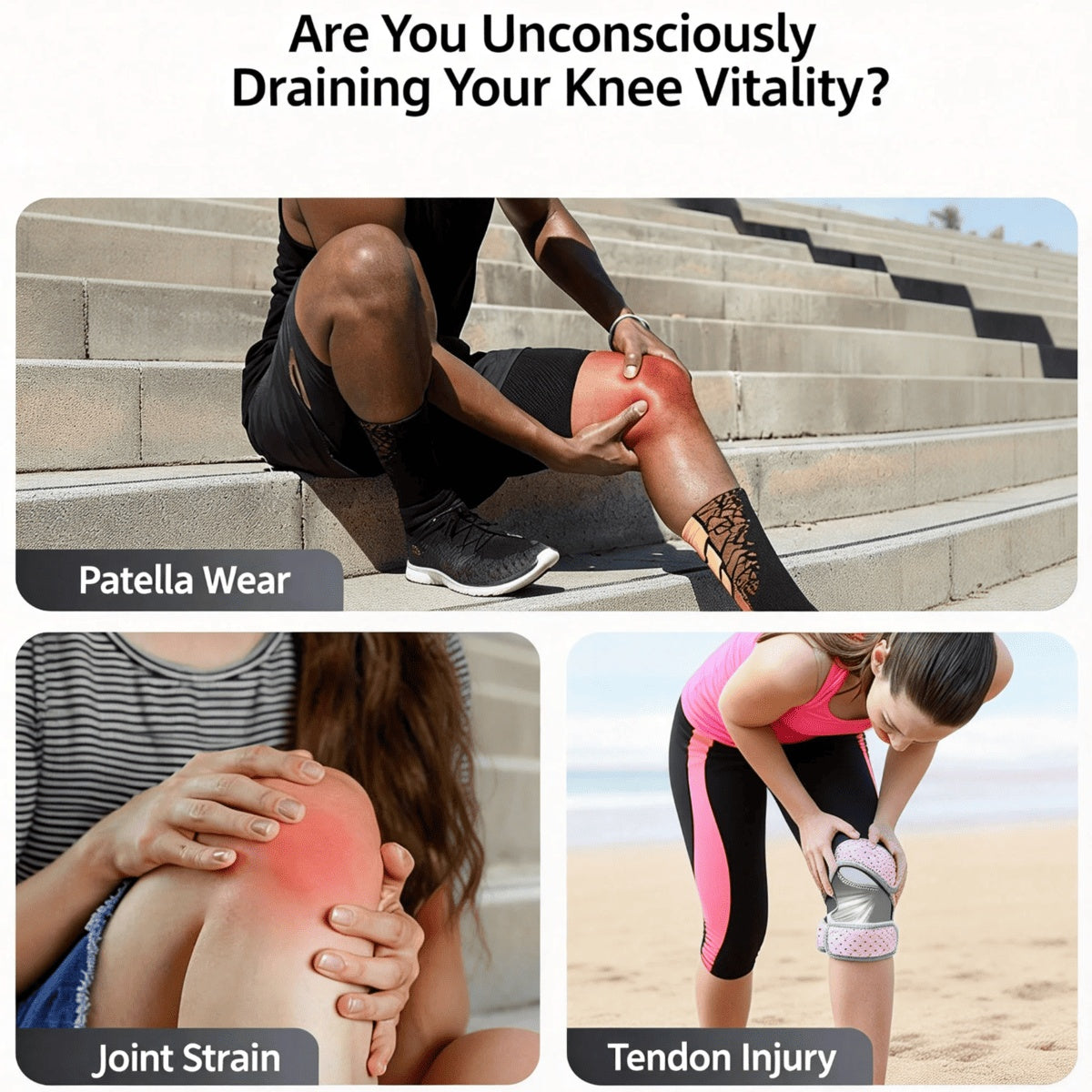 Upgraded Dual Patella Knee Strap With Silicone Pad