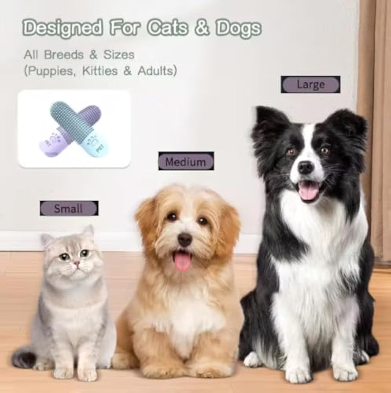 360 Angle Pet Finger Toothbrush For Dogs