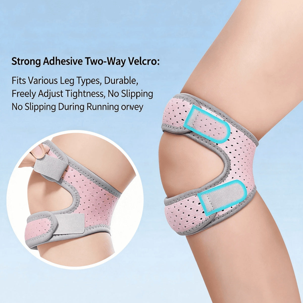 Upgraded Dual Patella Knee Strap With Silicone Pad