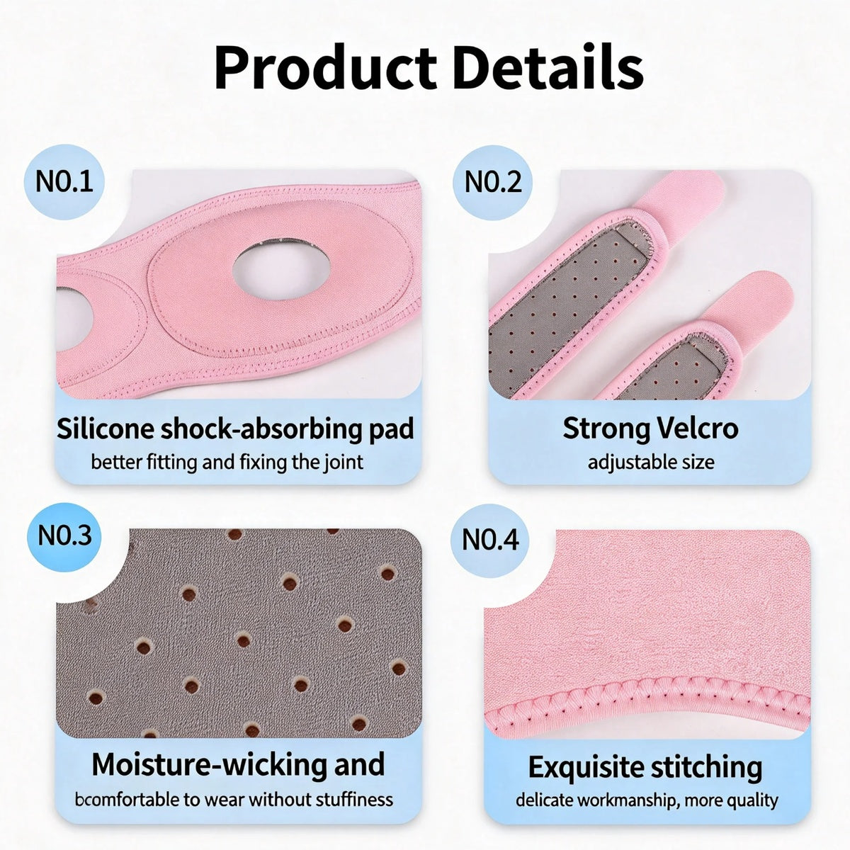Patella Knee Strap With Silicone Shock Absorption
